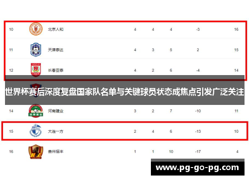 世界杯赛后深度复盘国家队名单与关键球员状态成焦点引发广泛关注